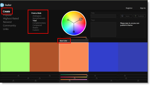 kuler generator example