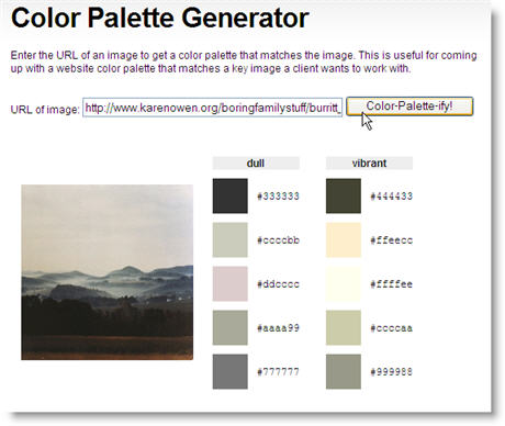 color generator screen shot