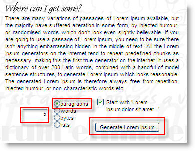 lorem ipsum text generator