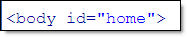 body with id set to home